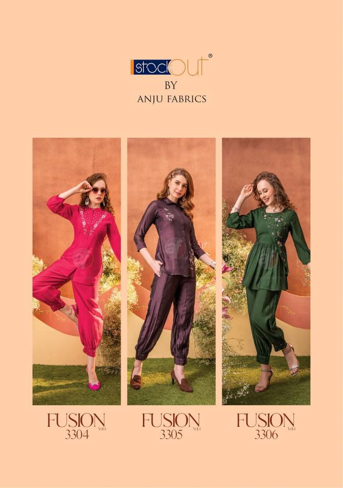 Af Fusion Vol 4 Western Wear Cord Set Ladies Top With Bottom Wholesale Price In Surat